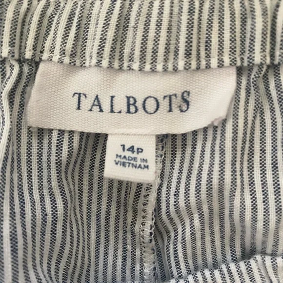 Talbots Light Gray Wide Leg Pants size 14P - Picture 4 of 4